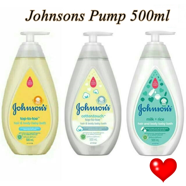 Johnsons milk bath Hair &amp; Body pump 500ml ORIGINAL-BPOM