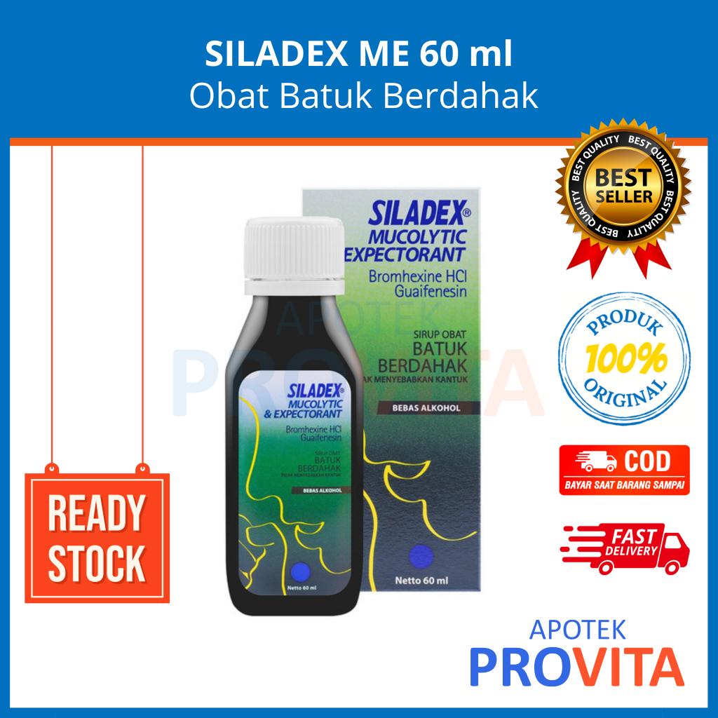 SILADEX MUCOLYTIC & EXPECTORANT 60 ml - Obat Batuk Berdahak, Siladex Ekspektoran, Siladex ME, Silade