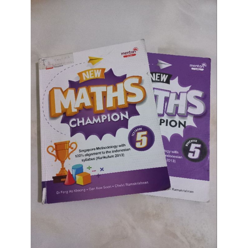 Buku Maths Champion 5 workbook/textbook SD Mentari Books