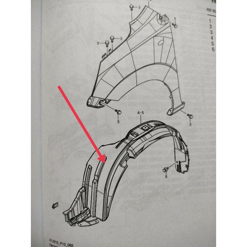 liner fender depan suzuki karimun wagon R asli sgp
