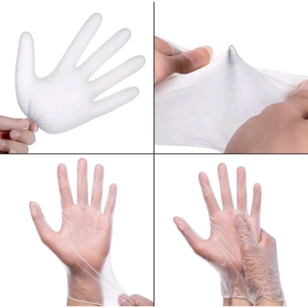 Sarung Tangan TPE Latex 80 Pcs Transparan Vinyl PVC Hand Gloves Food Grade Disposable TPE Gloves Eco Friendly Serbaguna TERMURAH TERLARIS