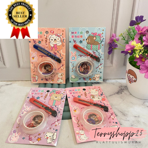 

Double Tape Solatip Animal Free Cutter Mini Solatip SerbaGuna Perlengkapan Sekolah Dan Kantor