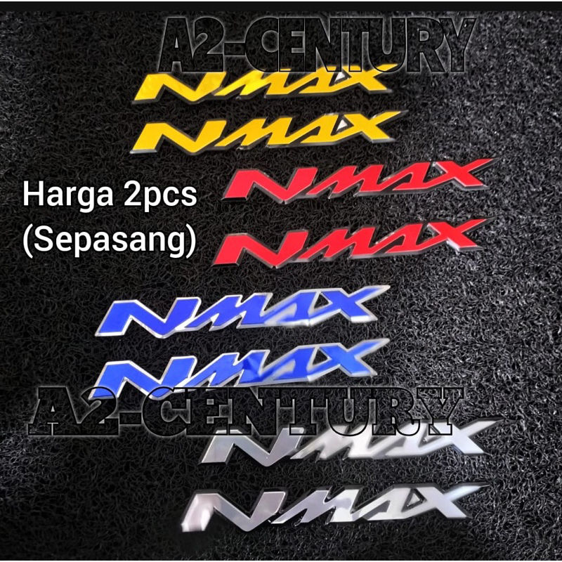 2PCS EMBLEM NMAX 3D LOGO NMAX EMBLEM MOTOR BUKAN STIKER ATAU STICKER TIMBUL VARIASI MOTOR EMBLEM GOL