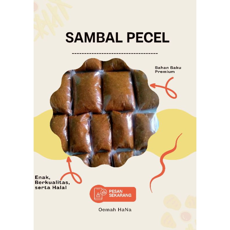 

(250 gr) Sambal Pecel-Sambal Kacang Pedas Lezat Berkualitas Asli Terasa Kacangnya-Termurah-Terlaris