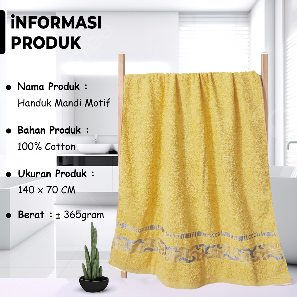 Handuk Mandi Katun Tebal Premium Size 70x140cm High Quality Daya Serap Tinggi Perlengkapan Mandi Rumah Tangga Import - J3A6 - 88BlanketStore