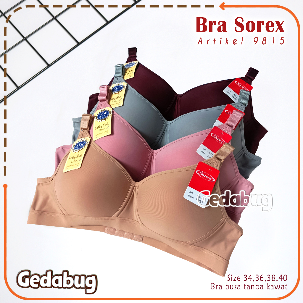 Sorex Bra wanita Sorex 9815 | BH Wanita dewasa Busa supersoft kancing 3 | Gedabug