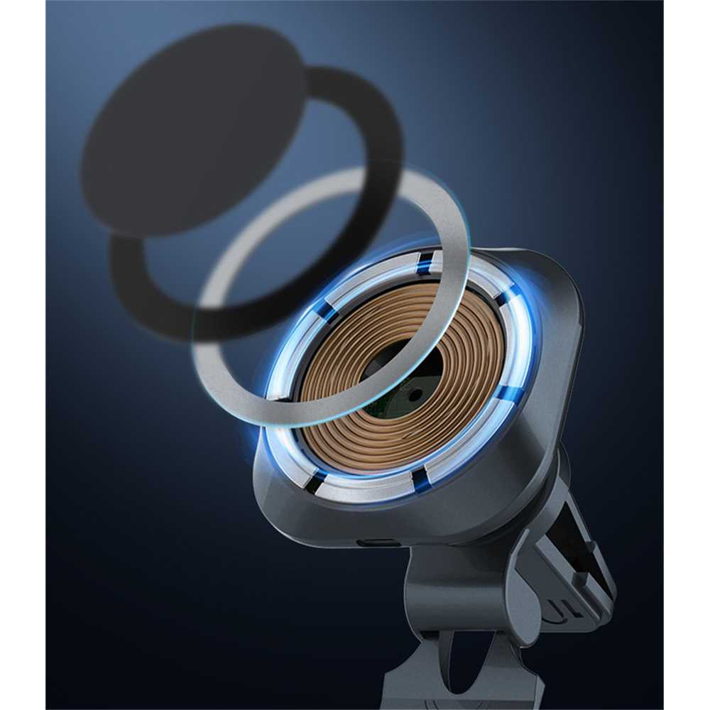 Wireless Charger Magnetic Phone Holder Car Fast Charging 15W Charger Smartphone Isi Daya Cepat Berkualitas