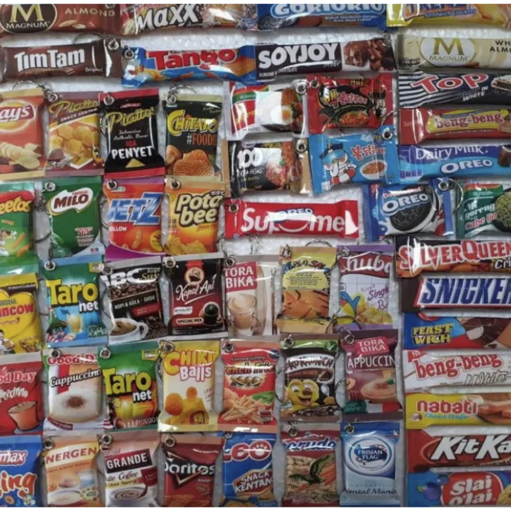 Gantungan Kunci Snack Mini Warna Rendom Termurah