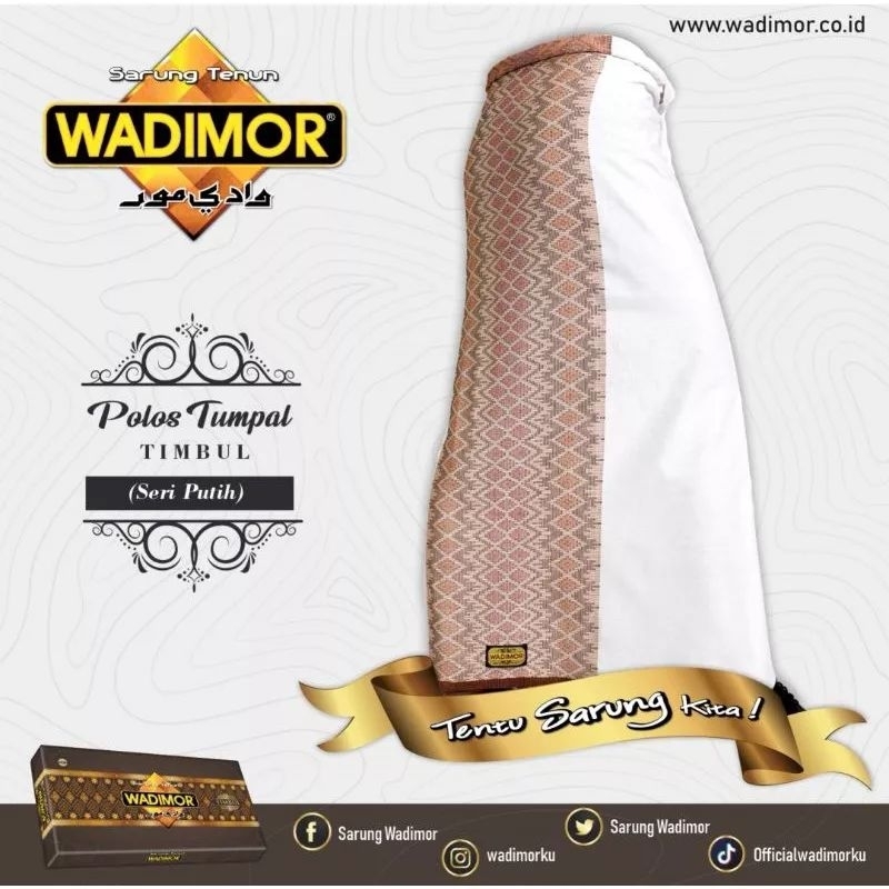 Sarung WADIMOR Polos TUMPAL TIMBUL putih