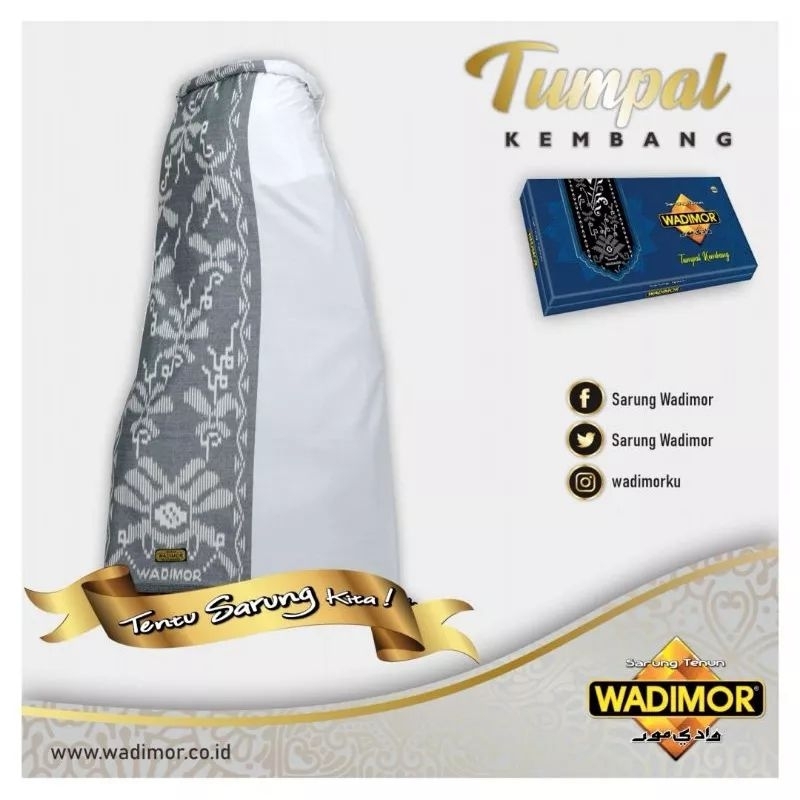 Sarung WADIMOR Polos TUMPAL kembang putih