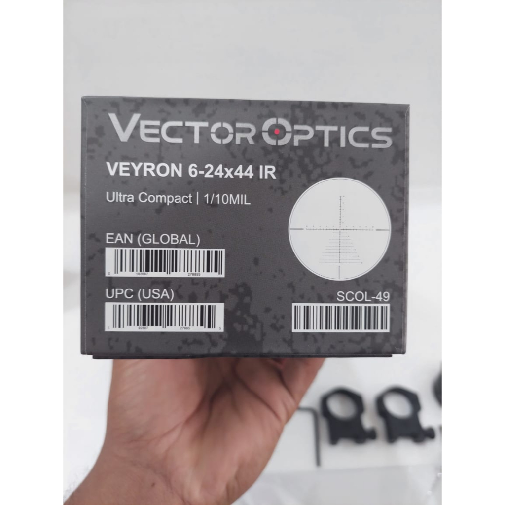 TELESKOP TERBARU VECTOR VEYRON 6-24x44 IR SFP TITIK TENGAH NYALA