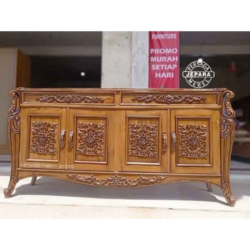 Bufet ukir jati jepara / Bufet jati / Bufet ukir / Bufet TV / Bufet terbaru