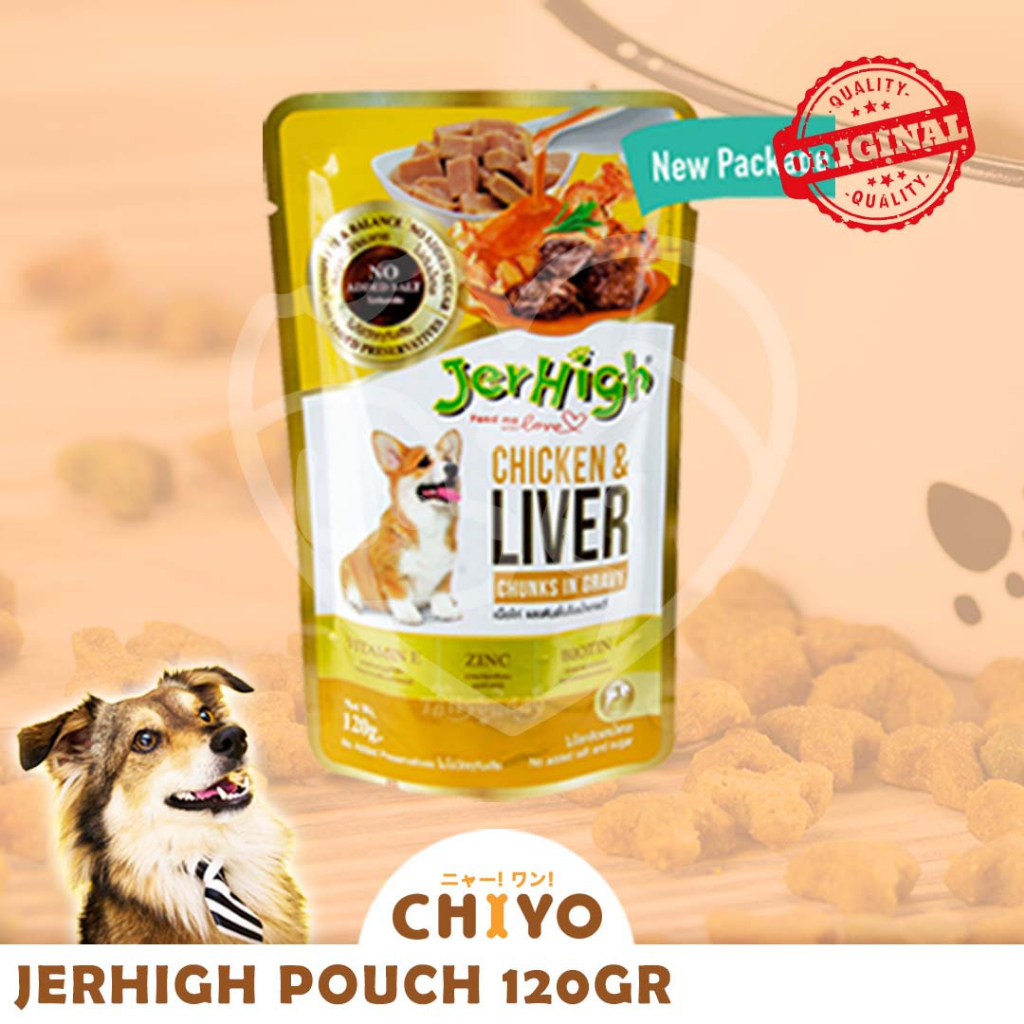 JERHIGH POUCH 120GR - MAKANAN BASAH ANJING