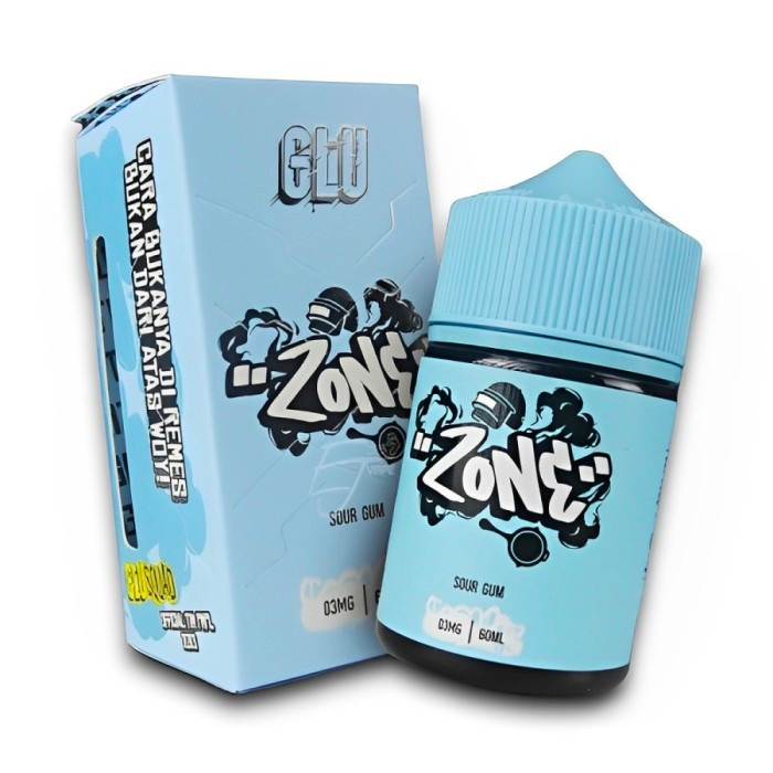 LIQUID 60ML GLU ZONE SOUR GUM 3MG