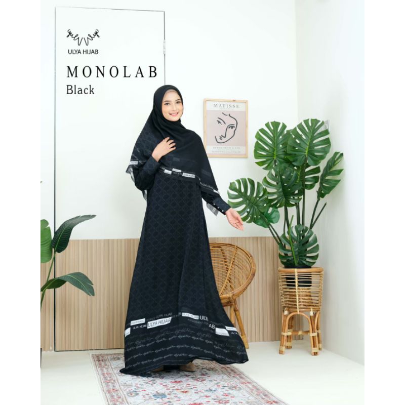 Ulya Hijab / Monolab Series / Black / Baju Syari