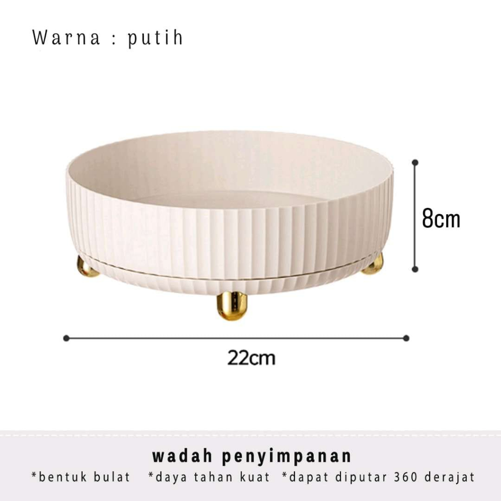 Wadah Penyimpanan Putar / Rak Kosmetik/Buah/Bumbu Desktop Organizer tempat penyimpanan rak dapur serbaguna