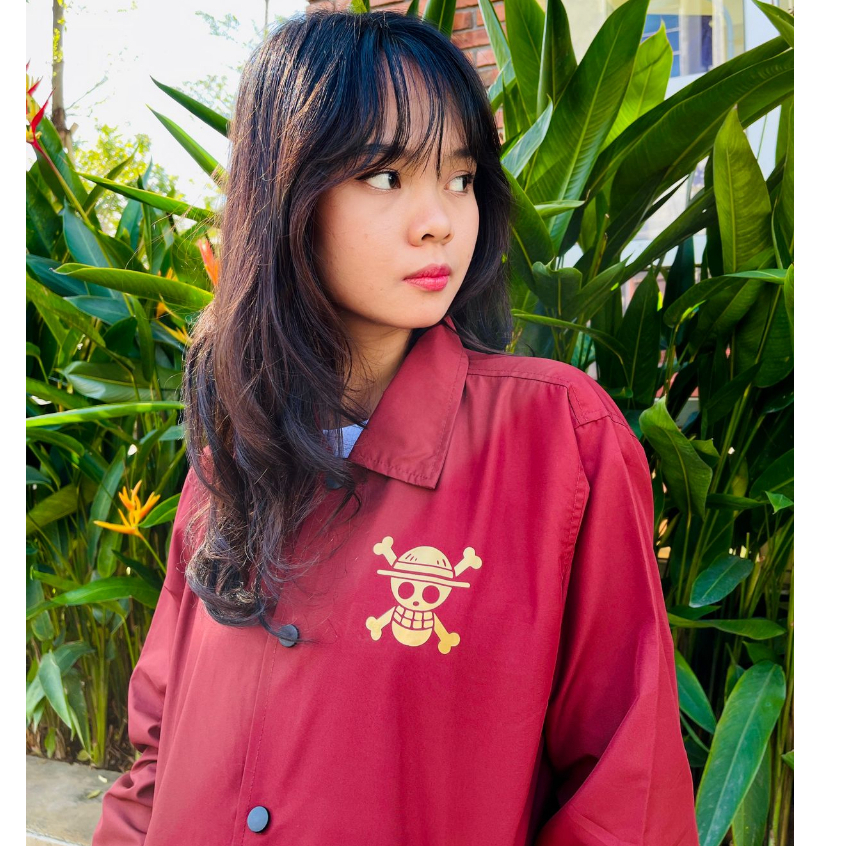 Jaket Coach Onepiece Gold Maroon Premium Unisex