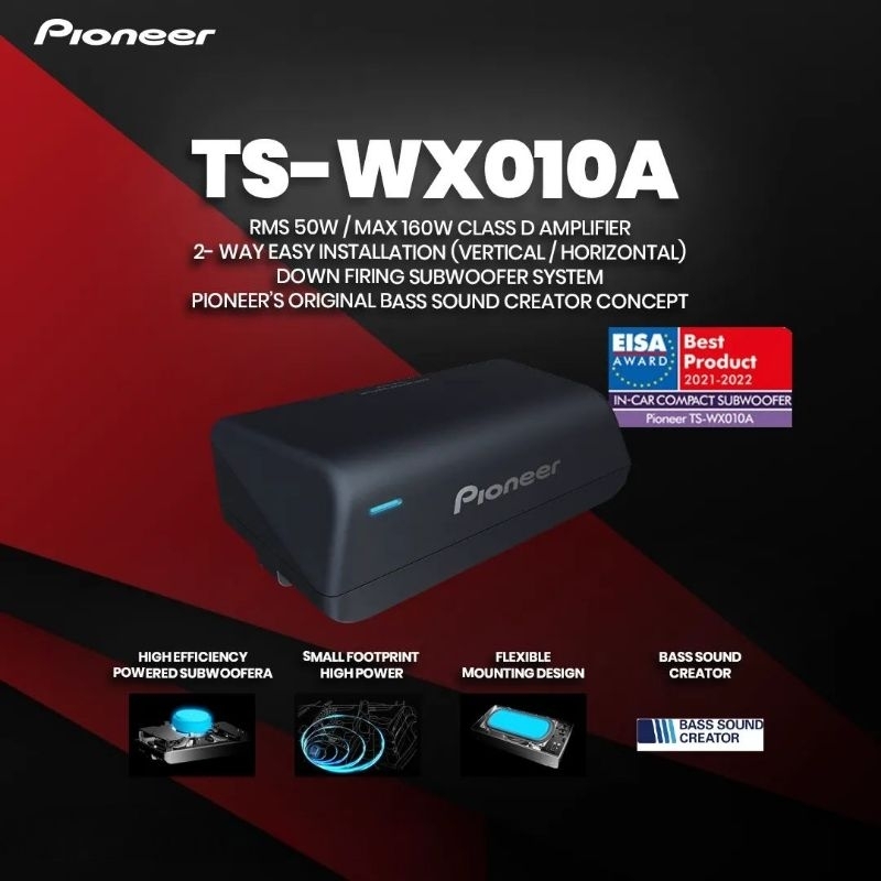 Subwoofer Slim Kolong Aktif Pioneer TS-WX010A (GARANSI RESMI)