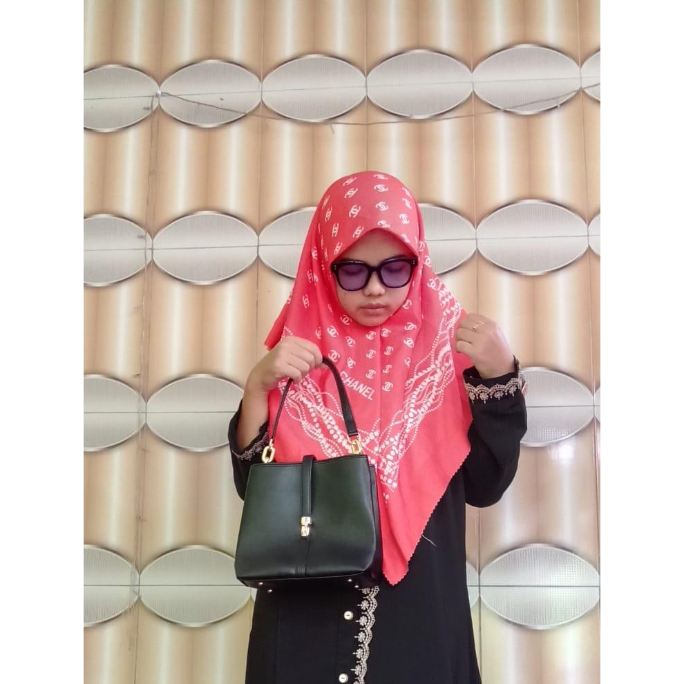 Hijab segi empat JilbabVOAL Segi Empat Motip Lasercut Printing Premium / Kerudung Voal Motif