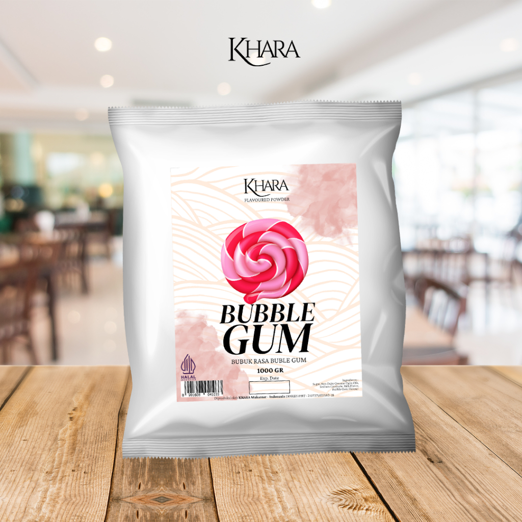 

Bubuk Minuman Rasa Bubble Gum 1kg - Khara Bubble Gum Flavoured Powder