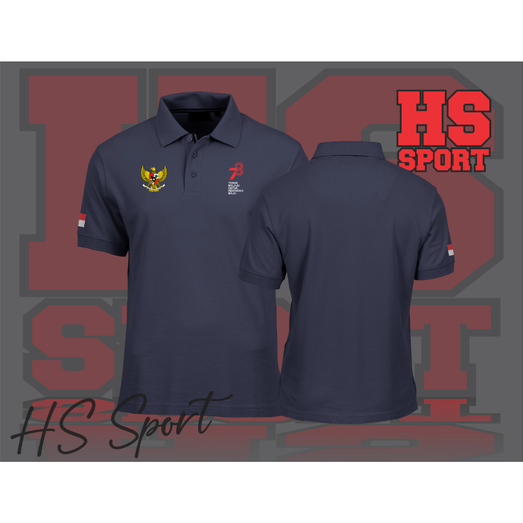 POLO 17 AGUSTUS - BAJU POLO LOGO KECIL 78TH - BAJU POLO TSHIRT 17 AGUSTUS TYPE 7