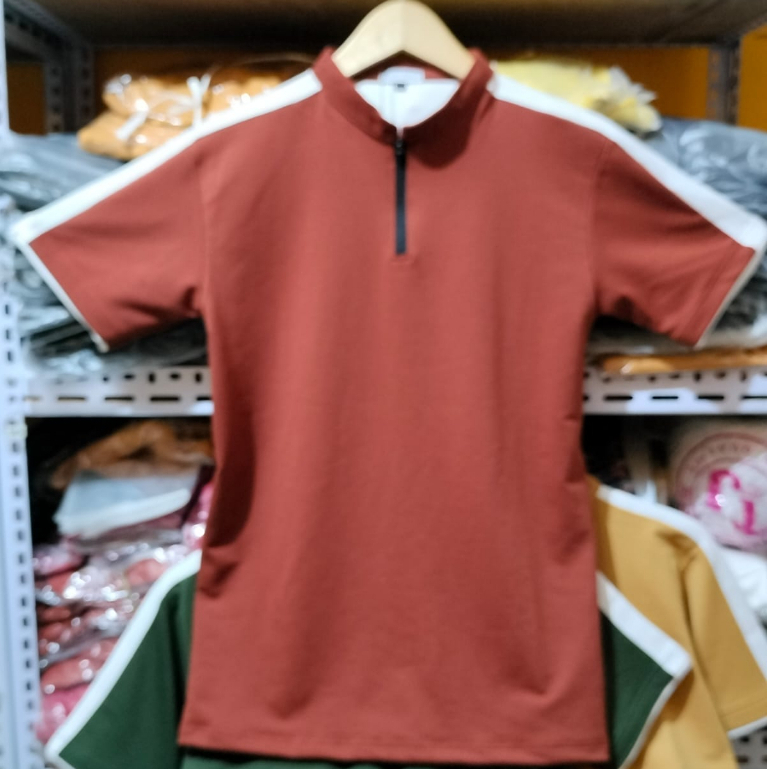 BLUE JEANS DENIM STORE/Kaos kerah shanghai 7@r@// kaos  kerah shanghai z@r@ lengan pendek import// b