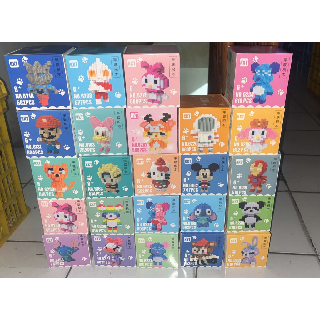terbaru Mainan Balok Susun Nano Block Mainan Disney Block Mainan Anak DIY 3D Puzzle Toy Brick Edukatif Untuk Gift