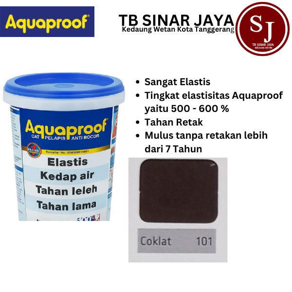 Aquaproof Cat Pelapis Anti Bocor Kemasan 20kg - 101 Coklat