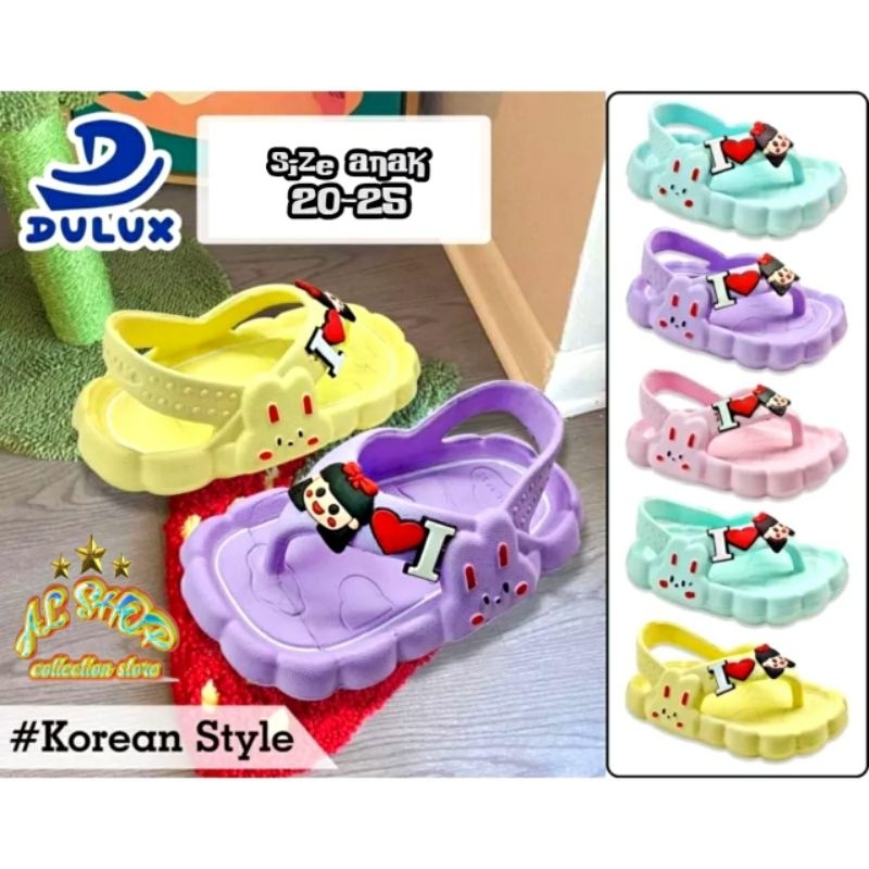 Sandal Anak Jepit Perempuan Korean Style Usia 0 bln - 3 thn Dulux