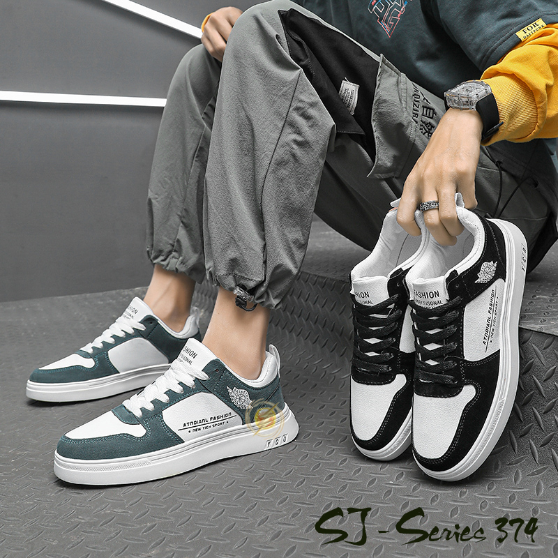 [JWALK] Sepatu Sneakers Pria Casual Santai Buat Nongkrong atau OOTD Cakep Kualitas Import Premium -374