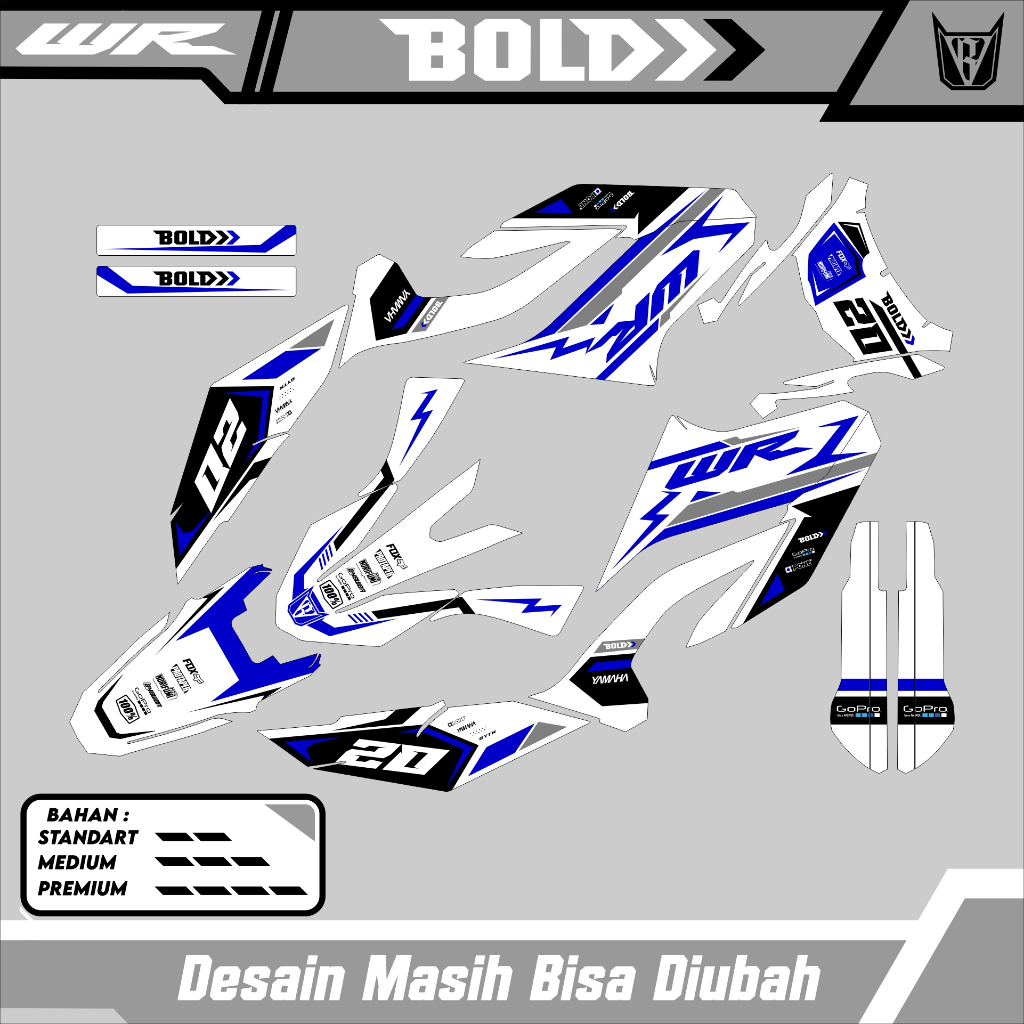 STICKER DECAL Trail YAMAHA WR 155 supermoto 5