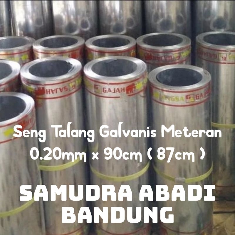 Seng Plat Talang Galvanis 0.20mm 90cm Per Meter Ready Bandung