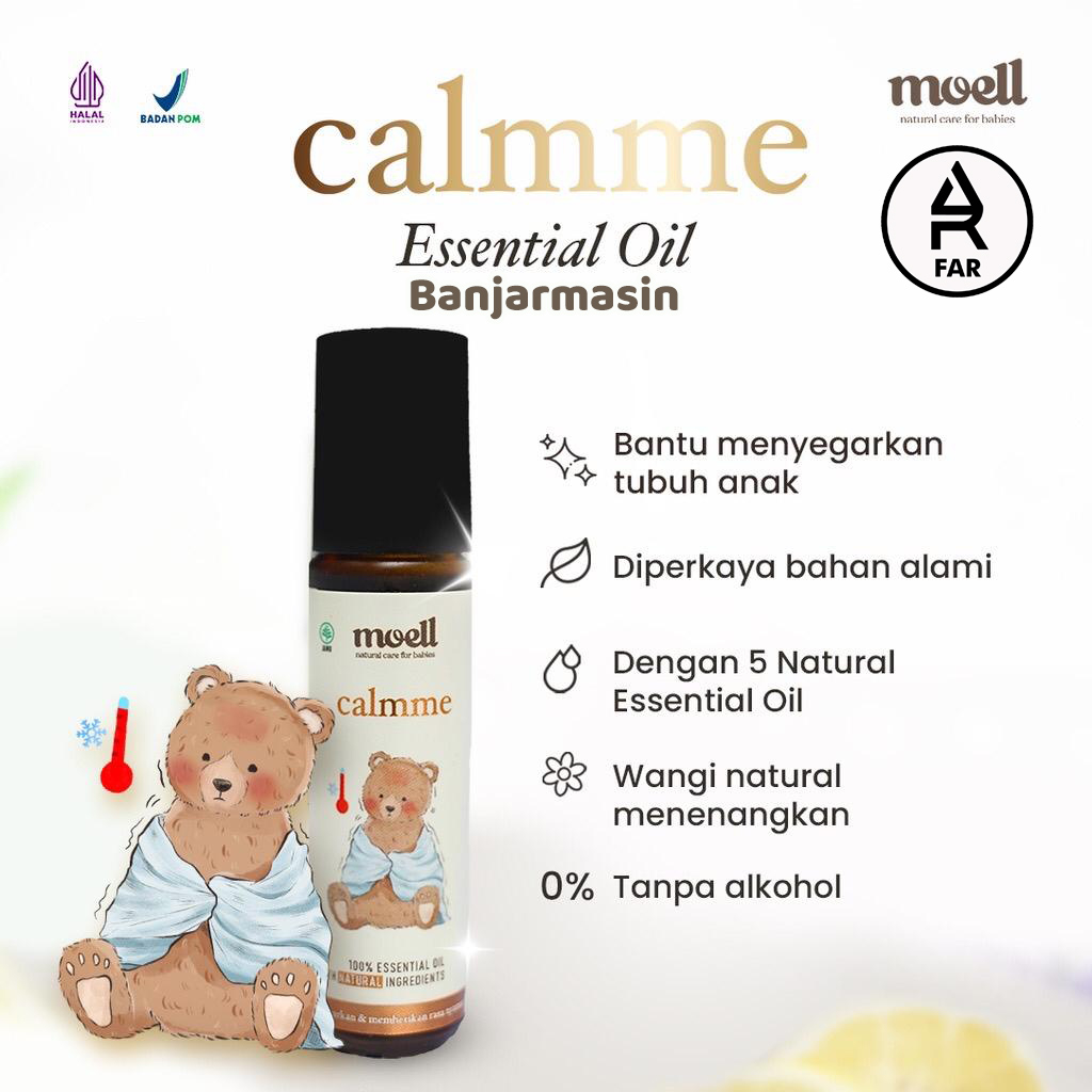 Moell Calmme Natural Essential Oil / Pereda Demam Pada Anak / BPOM