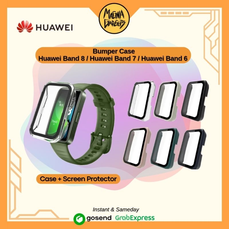 Bumper Case Huawei Band 8 Huawei Band 7 Huawei Band 6 Hardcase Full Screen Protector Cover