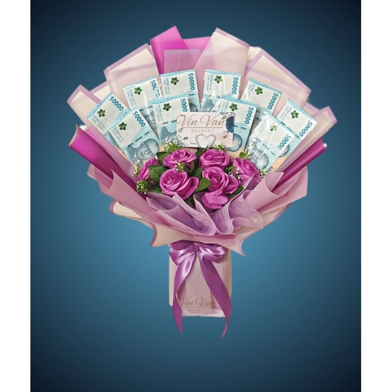 Buket uang 50 ribu 10 lembar