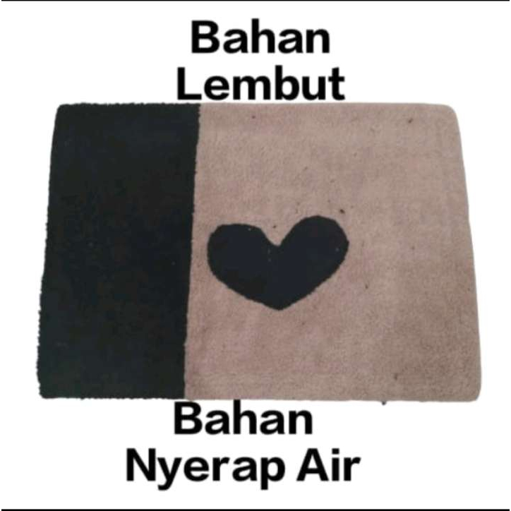 [GROSIR]KESET BULU LOVE ANTI SELIP MURAH 40x60