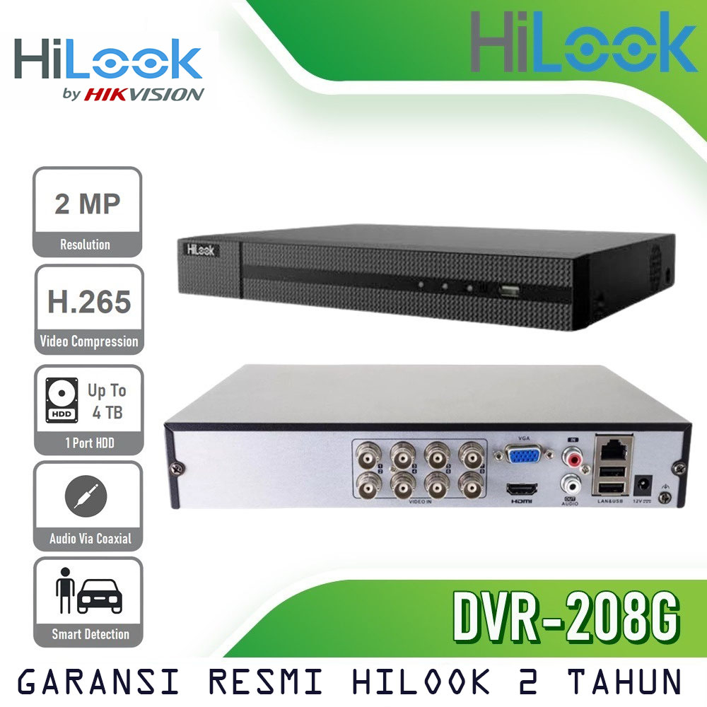 PAKET CCTV HILOOK 2MP AUDIO 8 KAMERA HDD 1TB SIAP PASANG