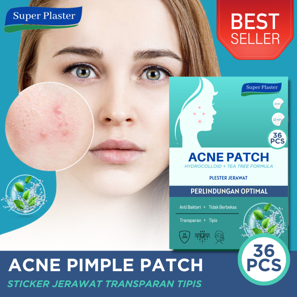 Plester Jerawat Acne Patch 36 Pcs - Penghilang Jerawat Acne Treatment With Salicycid Acid and Tea Tree Obat Jerawat