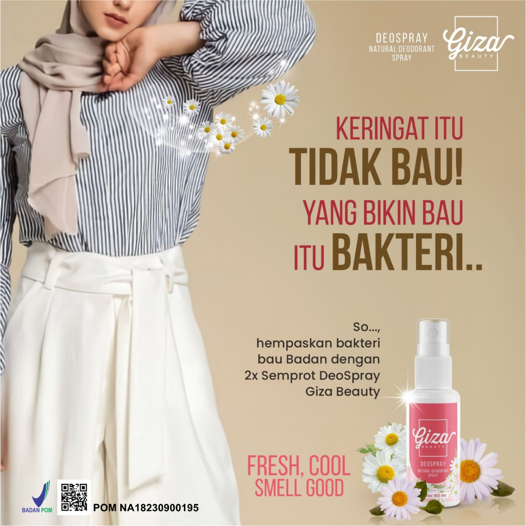 (25 ML) Grosir DeoSpray Giza Beauty Deodoran menghilangkan Bau Badan