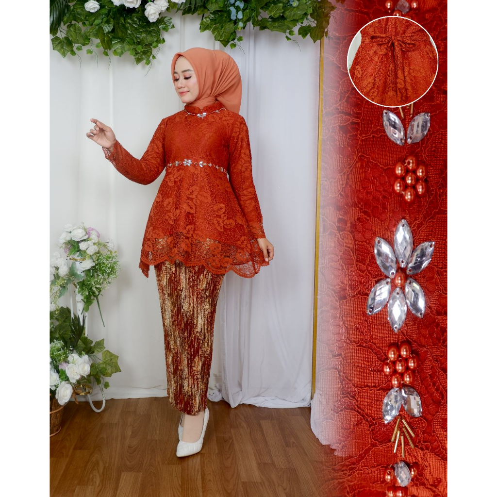 Tunik kebaya blouse marwah | Kebaya modern | Baju pesta  kebaya modis dan cantik Baju kondangan tunangan pernikahan