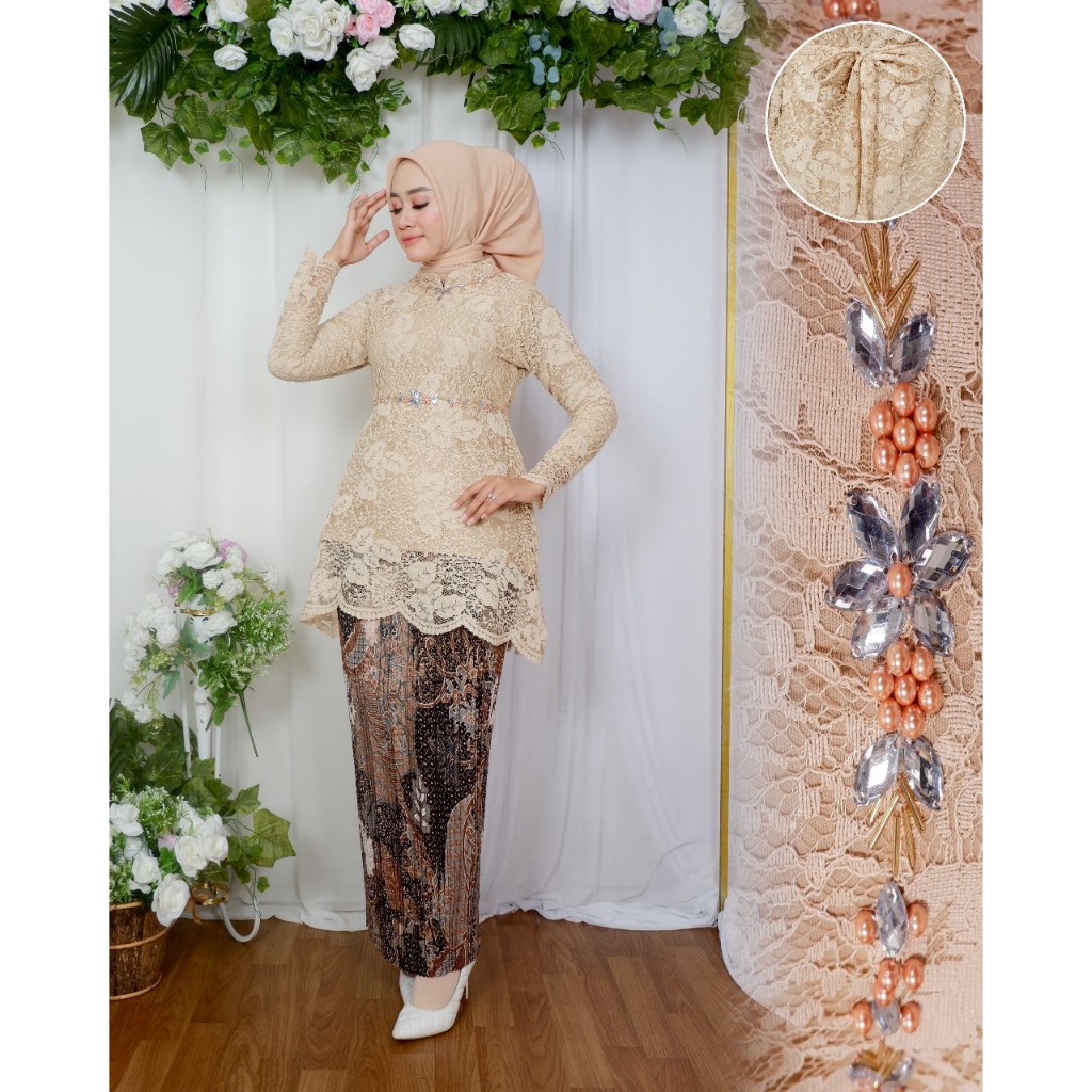 Tunik kebaya blouse marwah | Kebaya modern | Baju pesta  kebaya modis dan cantik Baju kondangan tunangan pernikahan