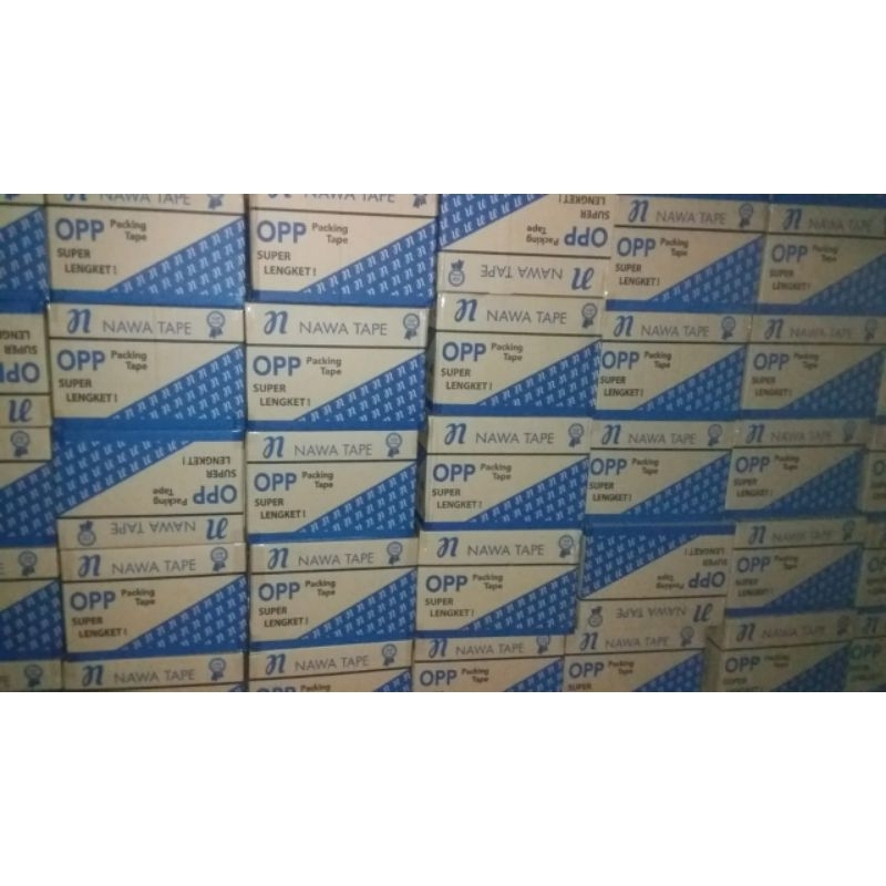 

Termuraaah!!! (72 pcs) Lakban Nawa Tape 45mm x 90yard Isolasi Bening dan Coklat Satu Dus