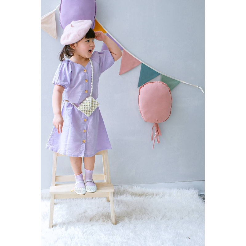 LINSKY BABY - Lova Skirt Set Setelan Anak Perempuan Korean Looks