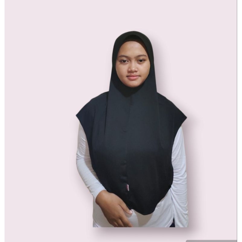 Hijab Bergo Dewasa Pinguin Jersey/ bergo pinguin panjang jersey