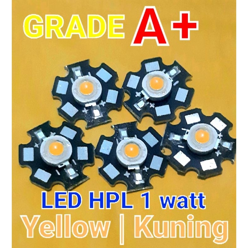 Lampu LED HPL WARNA KUNING | PUTIH | BIRU | ICE BLUE | Warm White + PCB 1W-3watt super terang
