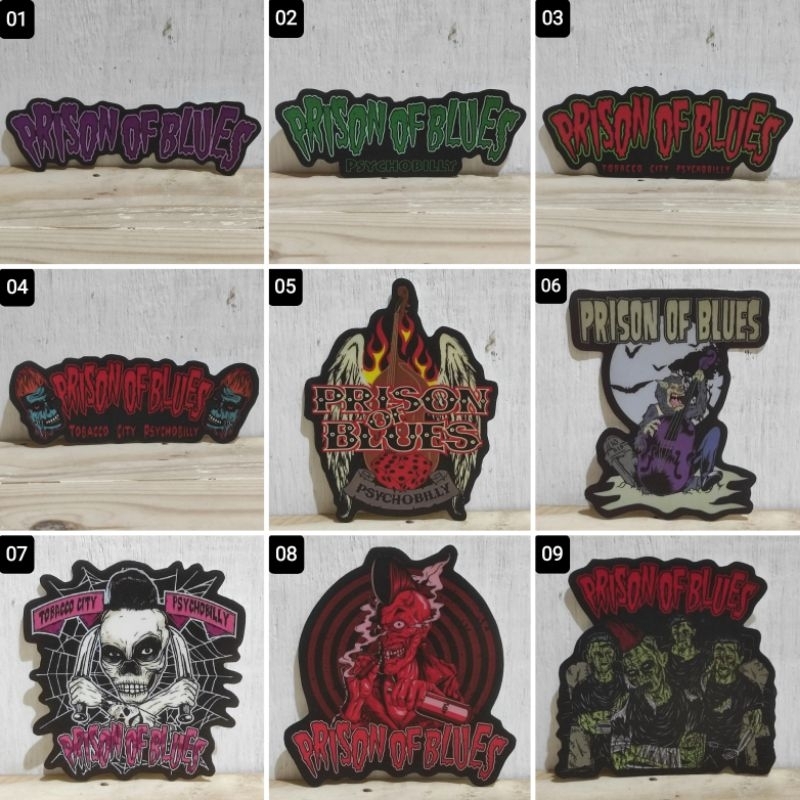 Stiker PRISON OF BLUES (Bahan Vinyl) Psychobilly Band