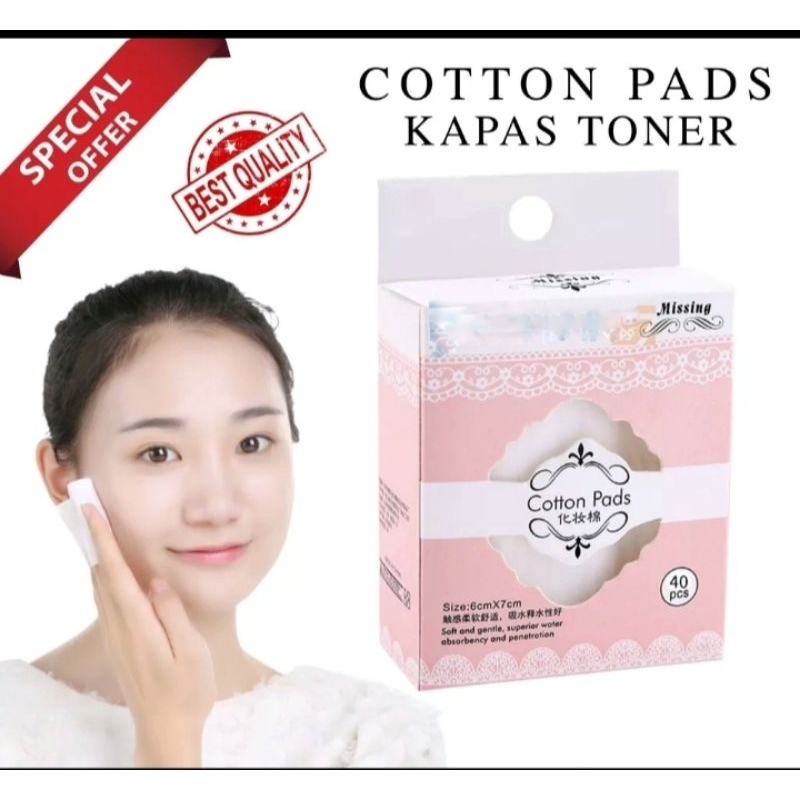 kapas toner tipis isi 40 pcs