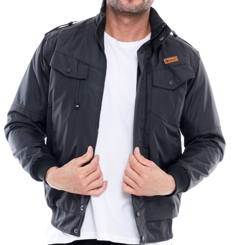 MnG Jaket Pria Bahan Import Taslan Polyeter Tebal Anti Air