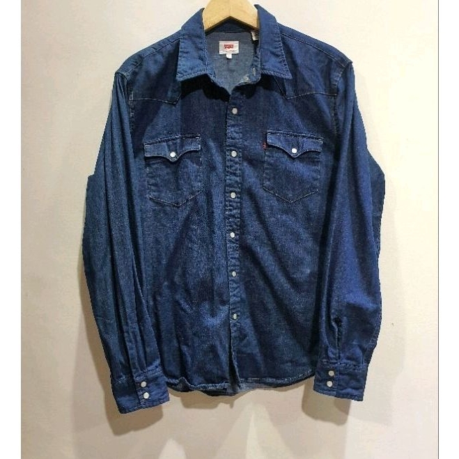 Kemeja Pria Denim Levis Original Size L