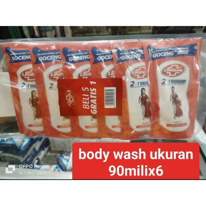 Sabun Lifebuoy 90ml Paket (6 Pcs)